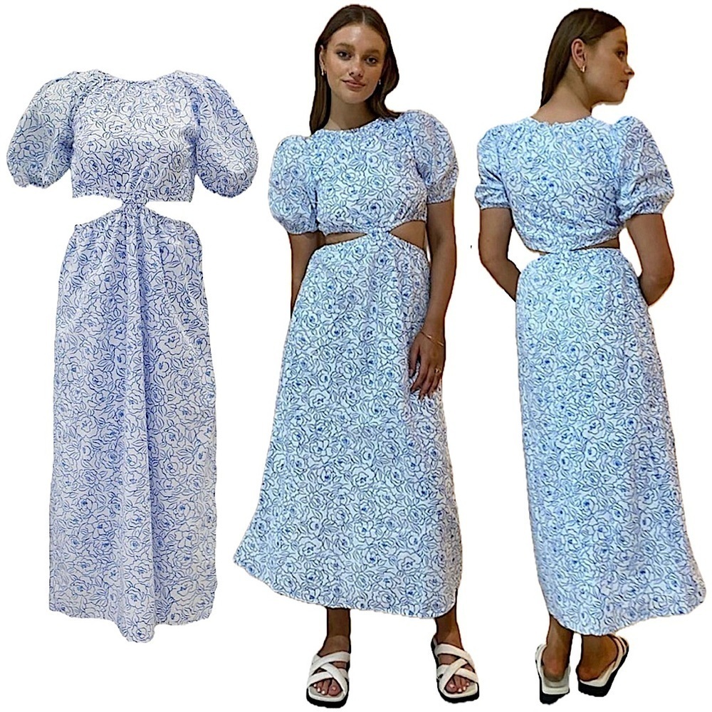 Faithful the Brand Martine Floral Print Alessandria
Maxi Cut Out Floral Dress